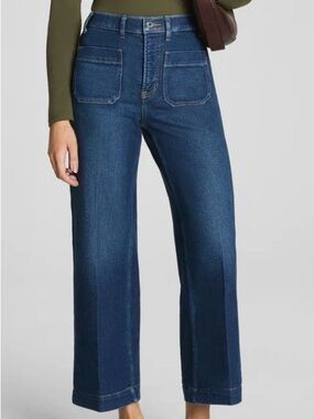 Spanx jeans Cropped Wide Leg Jeans with Patch Pockets